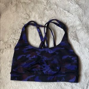 LULULEMON PURPLE CAMO SPORTSBRA